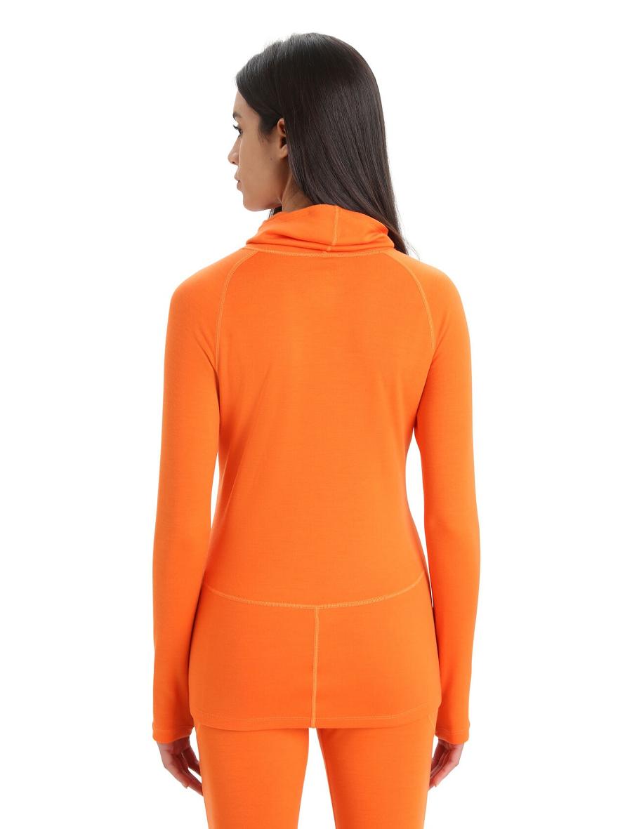 Icebreaker MerinoFine™ Long Sleeve Roll Neck Naisten Base Layers Oranssi | FI 1894LISH